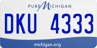 MI license plate DKU4333