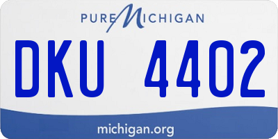 MI license plate DKU4402