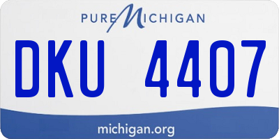 MI license plate DKU4407