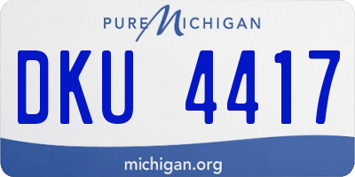 MI license plate DKU4417