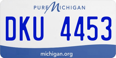 MI license plate DKU4453