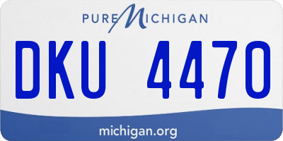 MI license plate DKU4470