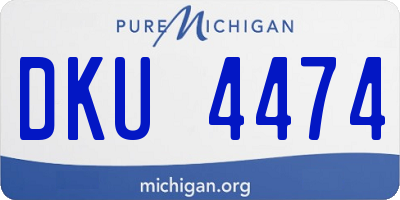 MI license plate DKU4474