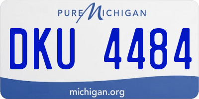 MI license plate DKU4484