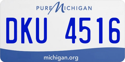 MI license plate DKU4516