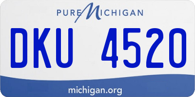 MI license plate DKU4520