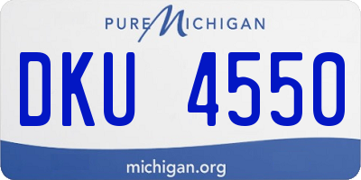 MI license plate DKU4550