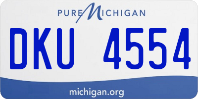 MI license plate DKU4554