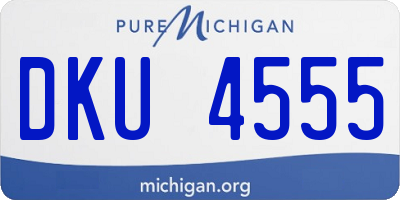 MI license plate DKU4555
