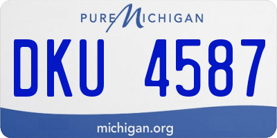 MI license plate DKU4587