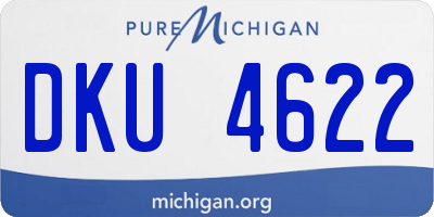 MI license plate DKU4622