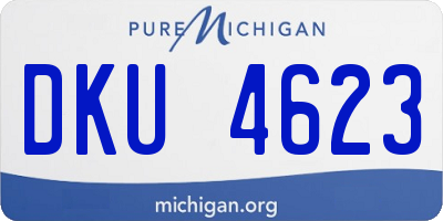 MI license plate DKU4623