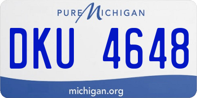 MI license plate DKU4648