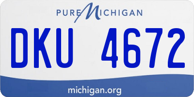 MI license plate DKU4672