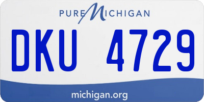 MI license plate DKU4729