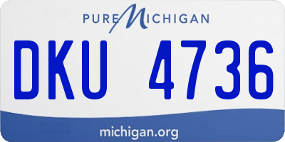 MI license plate DKU4736