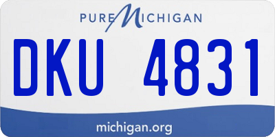 MI license plate DKU4831