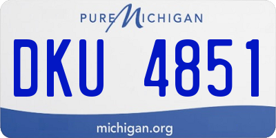 MI license plate DKU4851