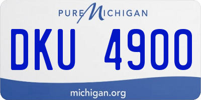MI license plate DKU4900