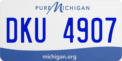 MI license plate DKU4907