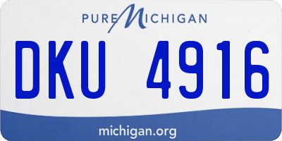 MI license plate DKU4916