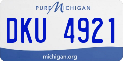 MI license plate DKU4921