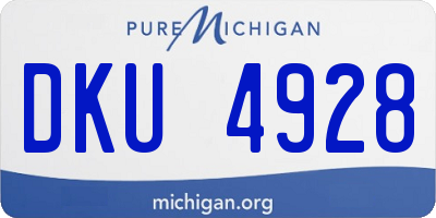 MI license plate DKU4928