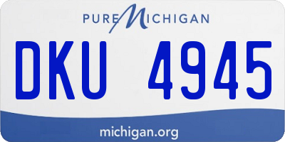 MI license plate DKU4945