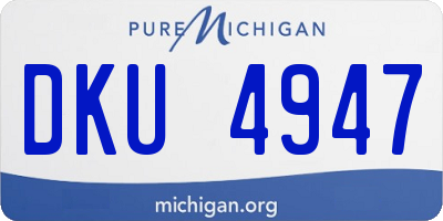 MI license plate DKU4947