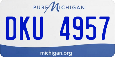 MI license plate DKU4957