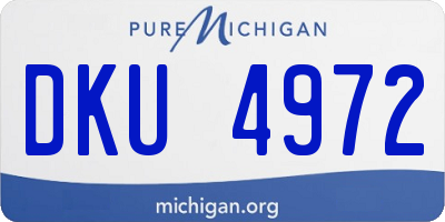 MI license plate DKU4972