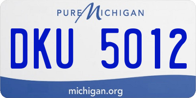 MI license plate DKU5012
