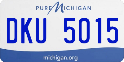 MI license plate DKU5015