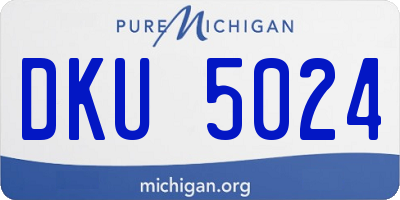 MI license plate DKU5024