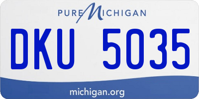 MI license plate DKU5035