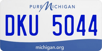 MI license plate DKU5044