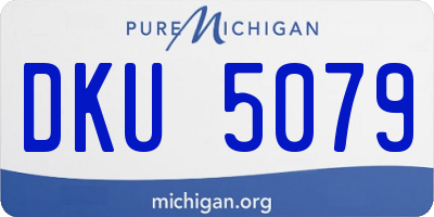 MI license plate DKU5079