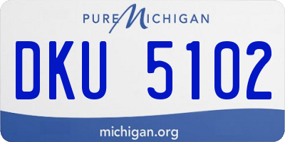 MI license plate DKU5102