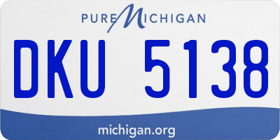 MI license plate DKU5138