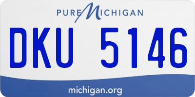 MI license plate DKU5146
