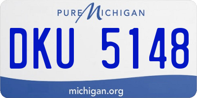 MI license plate DKU5148