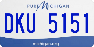 MI license plate DKU5151