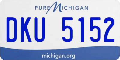 MI license plate DKU5152