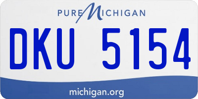 MI license plate DKU5154