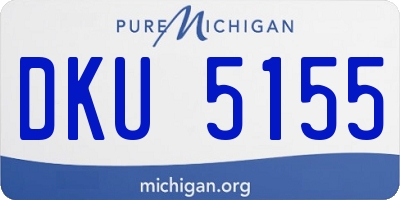 MI license plate DKU5155