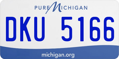 MI license plate DKU5166