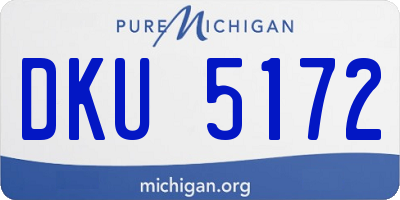MI license plate DKU5172
