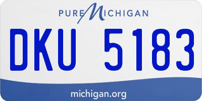 MI license plate DKU5183