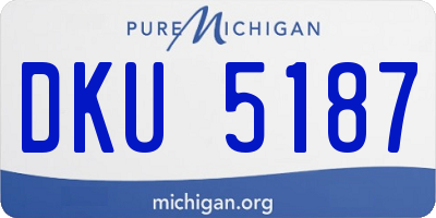 MI license plate DKU5187