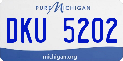 MI license plate DKU5202